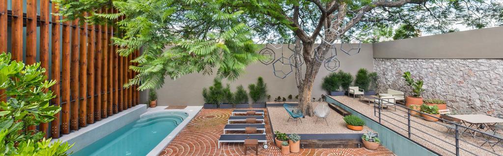 Hotel Criol Querétaro Esterno foto A 3D rendering of a backyard